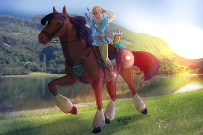 Link &amp; Epona (Legend of Zelda)